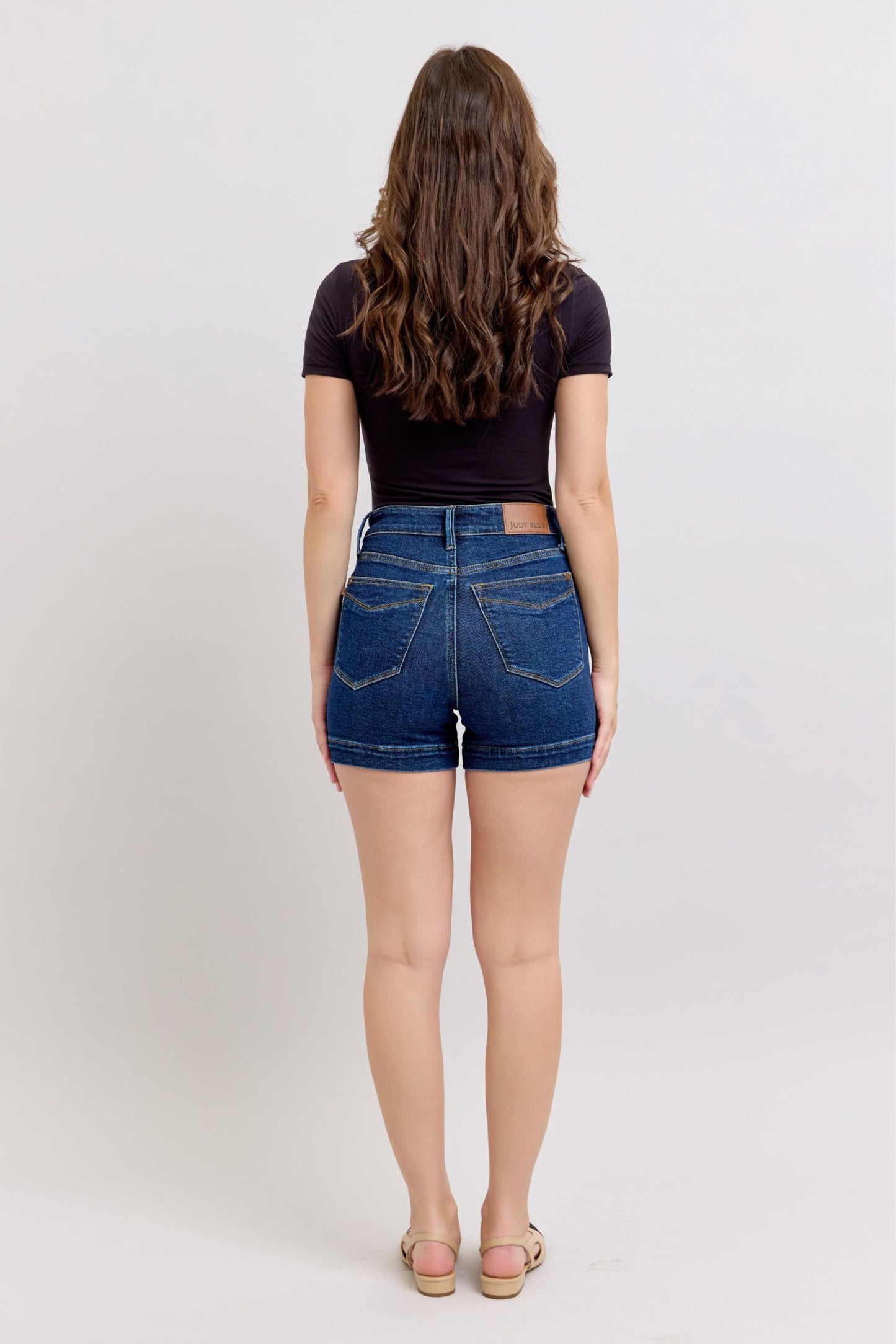 Judy Blue Dark Denim Tummy Control Jean Shorts