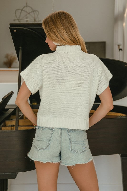 Shamrock Sparkle Sleeveless Sweater Top