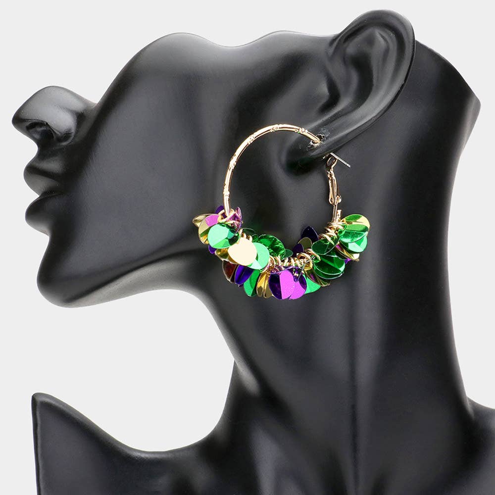 St Patricks Dangle Hoop Earrings