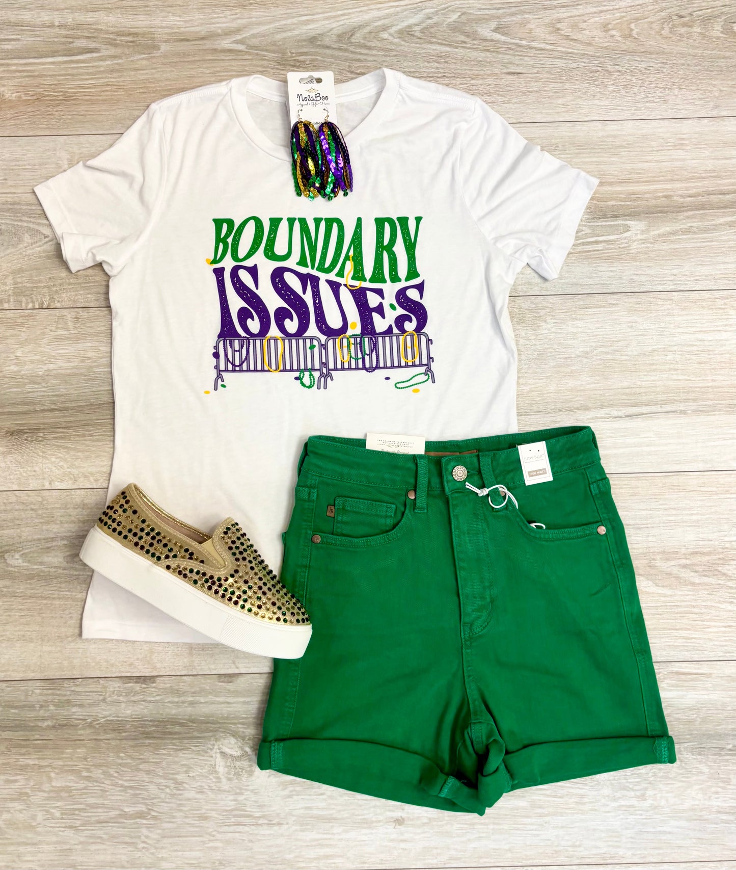 Judy Blue HW Tummy Control Garment Dyed Shorts In Kelly Green (S-3XL)