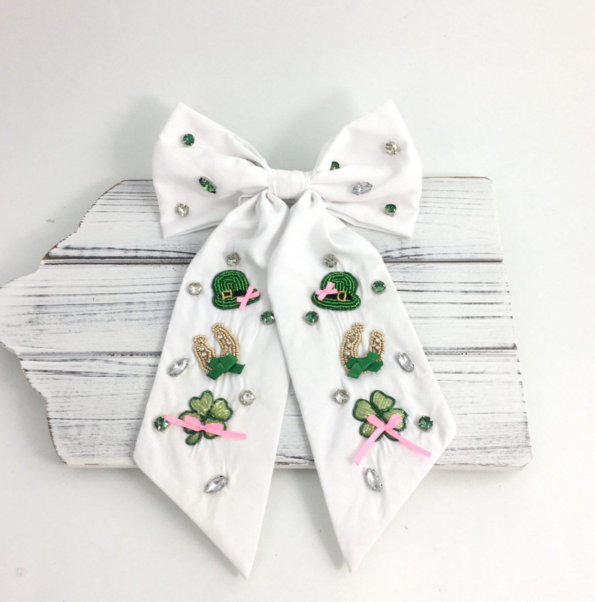 St. Patrick's Day Themed Hair Bow In 3 Colors