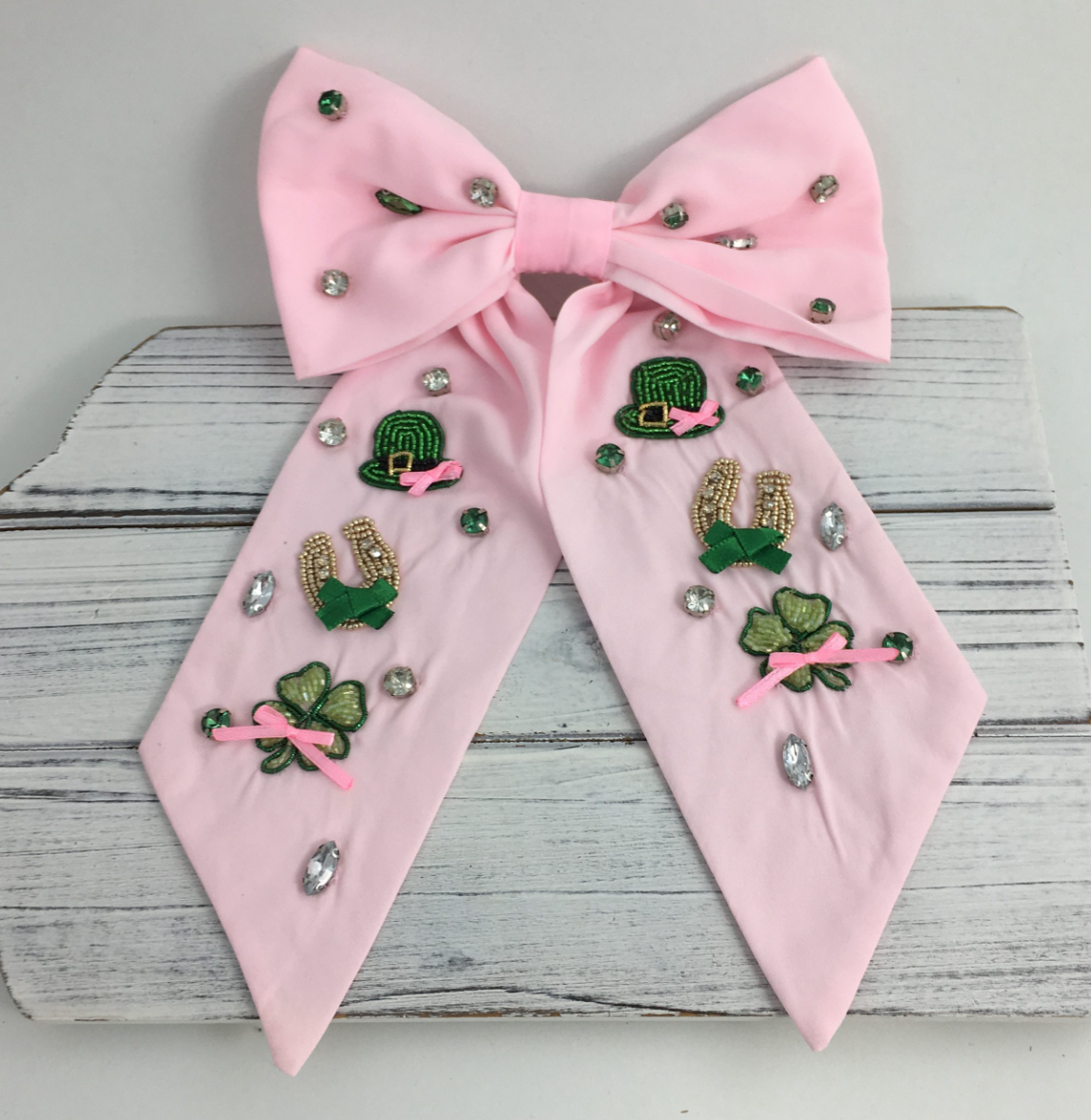 St. Patrick's Day Themed Hair Bow In 3 Colors