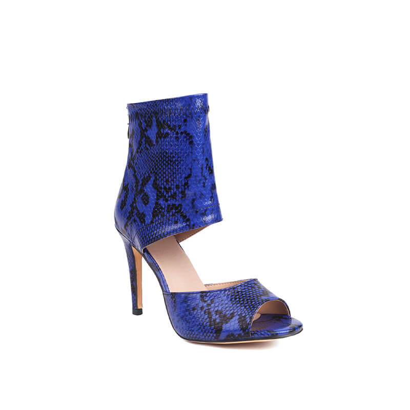 Women's Leather High Heel Ankle Boots