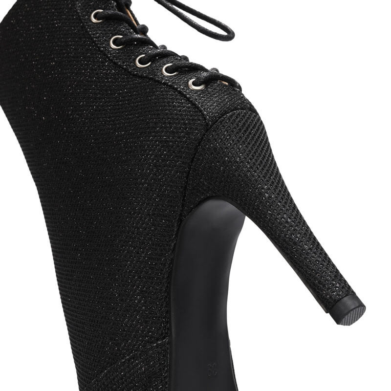 Women's Open Toe Stiletto Dance Boots