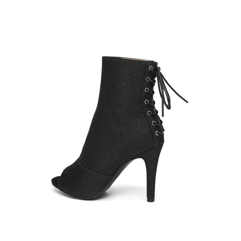 Women's Open Toe Stiletto Dance Boots