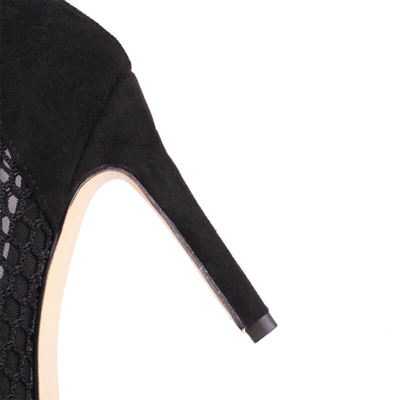 Women's Stiletto Sandals Open Toe Lace-Up High Heel Booties