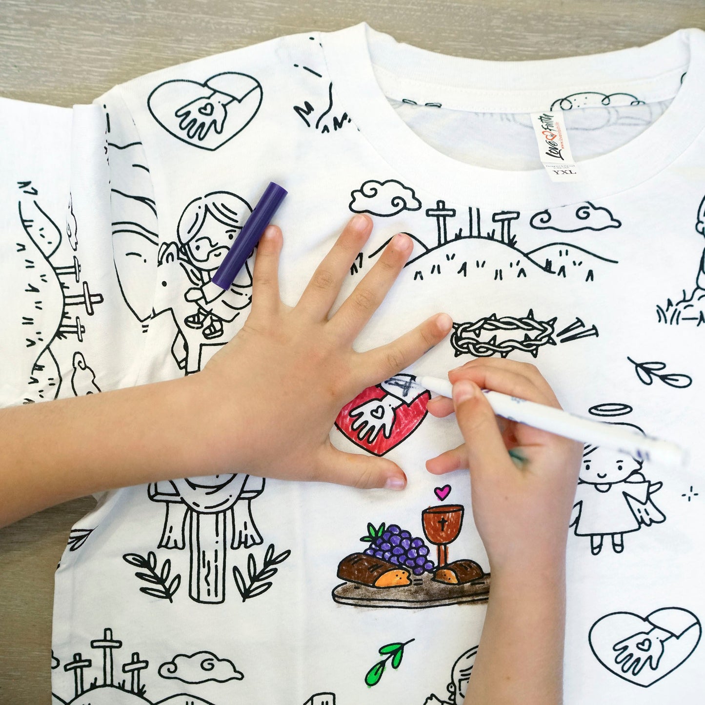 Jesus is Risen Color Me T-Shirt for Kids!